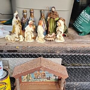 Classic Nativity Set - Multi-Color Holiday Figurines